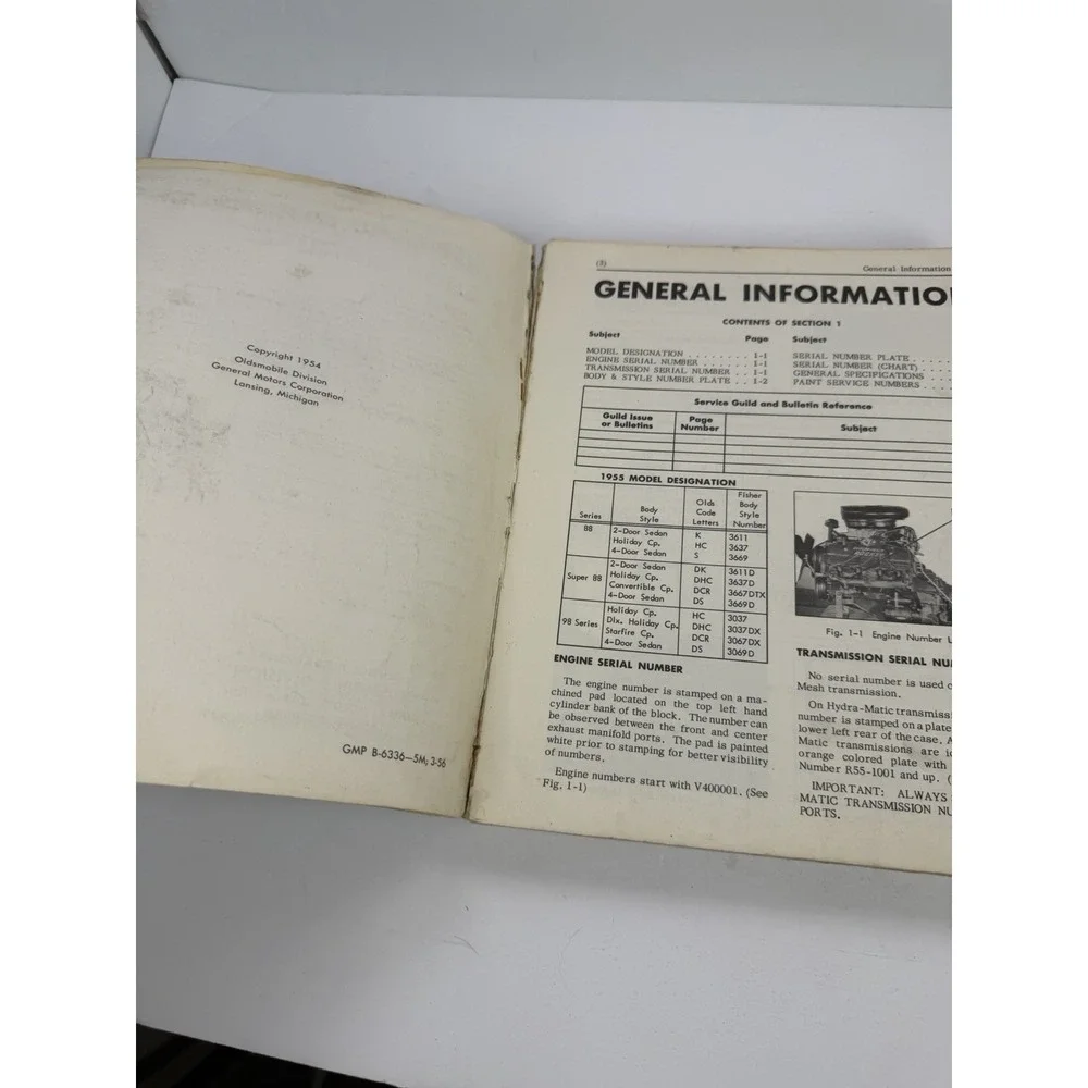 1955 Oldsmobile Shop Service Repair Manual Book Engine Drivetrain Electrical